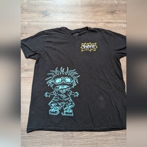 Nickelodeon Rugrats Black Tee with Blue Graphic